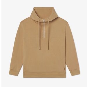 Allwear Organic Half-Zip Hoodie, Sand - 7XL/12